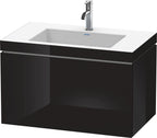weiß / Sanitärkeramik / schwarz hochglanz