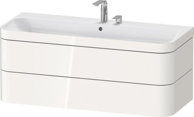 Duravit Waschtischset Happy D.2 Plus 2 Schubkästen 1175 mm eiche hell taupe supermatt