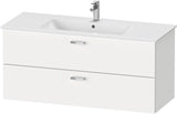 Duravit XBase Waschtischunterbau wandhängend 600 mm, 2 Schubkästen, weiß matt, Soft-Close