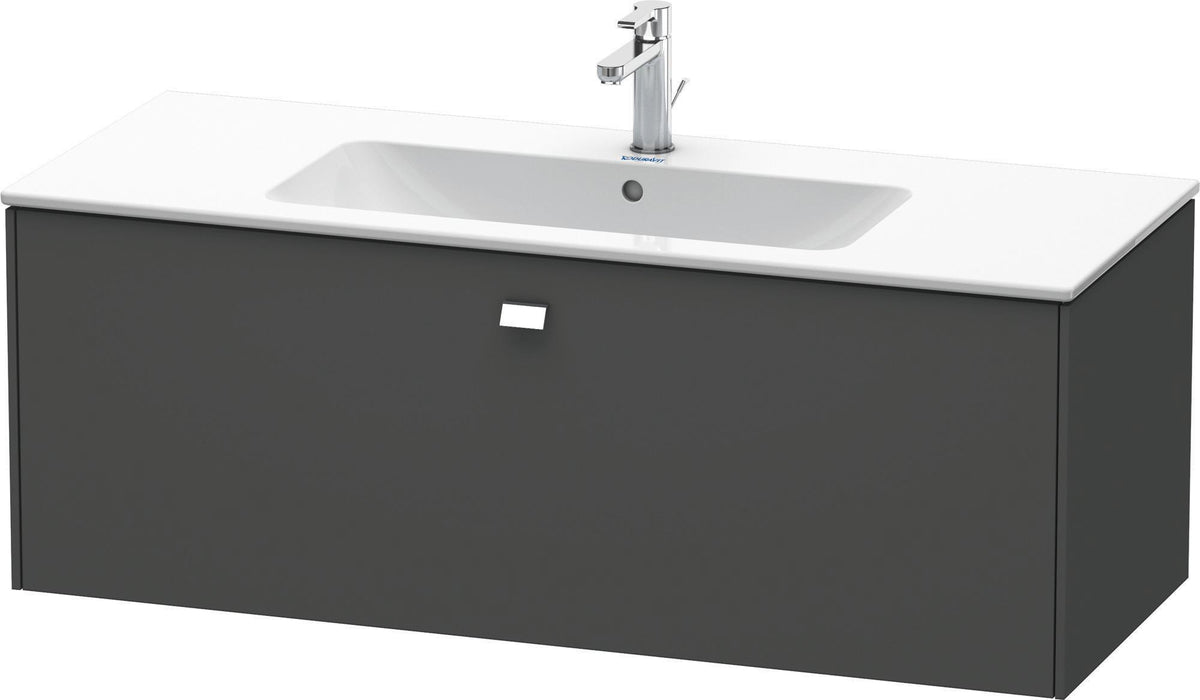 Duravit Brioso Waschtischunterbau 620 mm betongrau matt mit 1 Auszug und Soft-Close