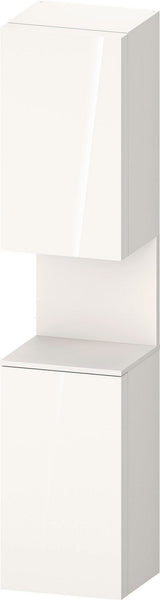 DURAVIT Qatego Hochschrank 400 mm Eiche Schwarz Matt – 2 Türen, Soft-Close, Tip-on