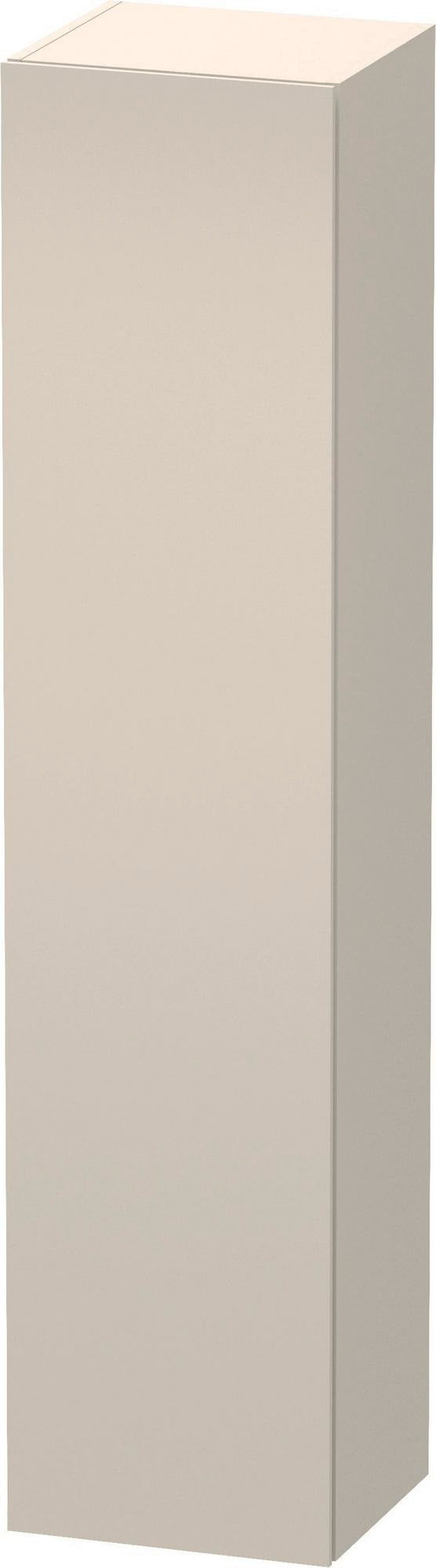 Duravit L-Cube Hochschrank 400 mm taupe matt, 1 Tür links, Soft-Close, 1760 mm