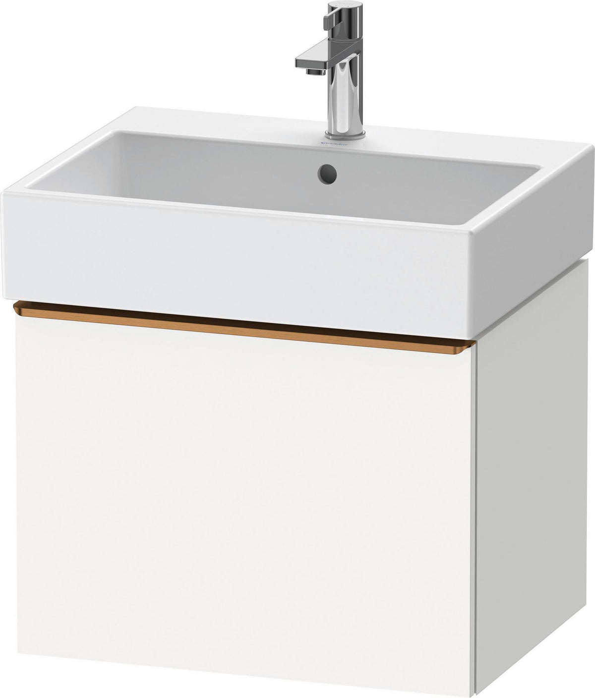 DURAVIT D-Neo Waschtischunterbau 584 mm wandhängend mit 1 Auszug, Griff Bronze, Weiß Matt
