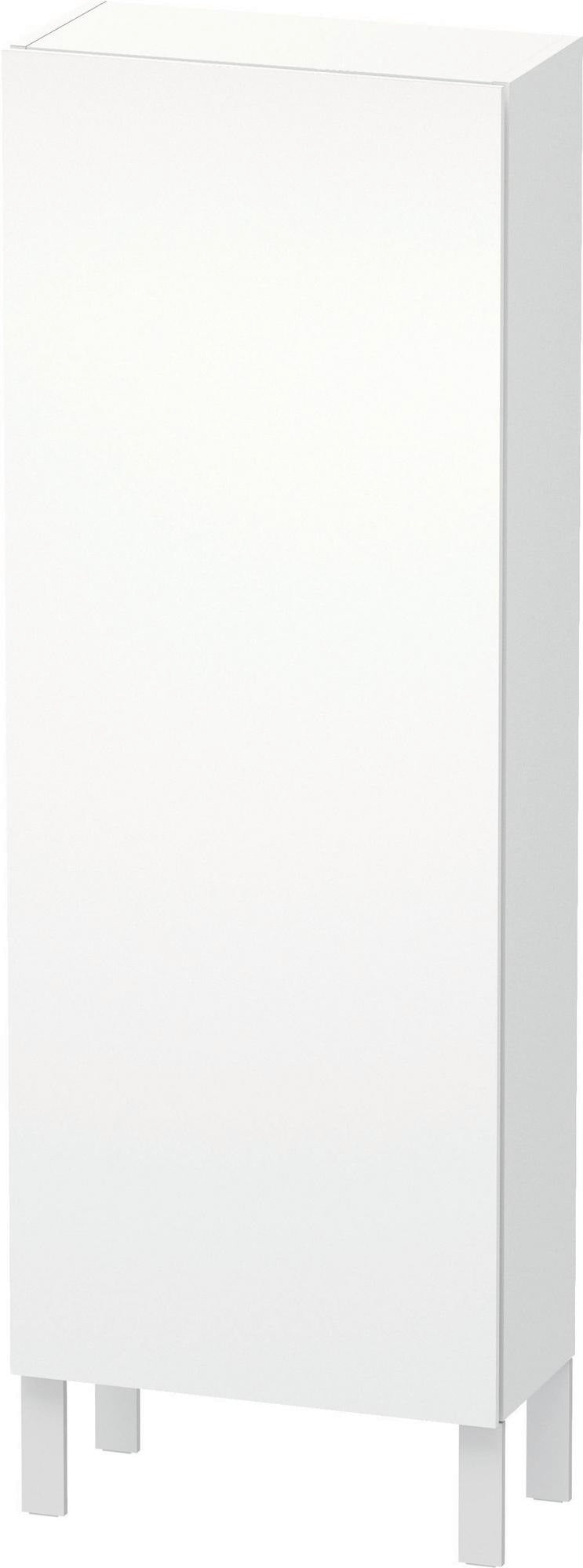 Duravit L-Cube Halbhochschrank 500 mm, 1 Tür links, betongrau matt, wandhängend, Soft-Close