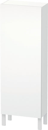 Duravit L-Cube Halbhochschrank 500 mm, 1 Tür links, betongrau matt, wandhängend, Soft-Close