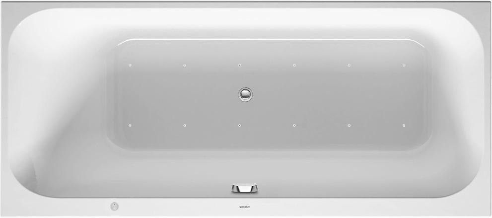 Duravit Happy D.2 Whirlwanne 1700x750mm mit Air-System, weiß, Rückenschräge links