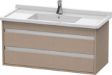 DURAVIT Ketho Waschtischunterbau wandhängend 1000 mm basalt matt, 2 Schubkästen, Soft-Close