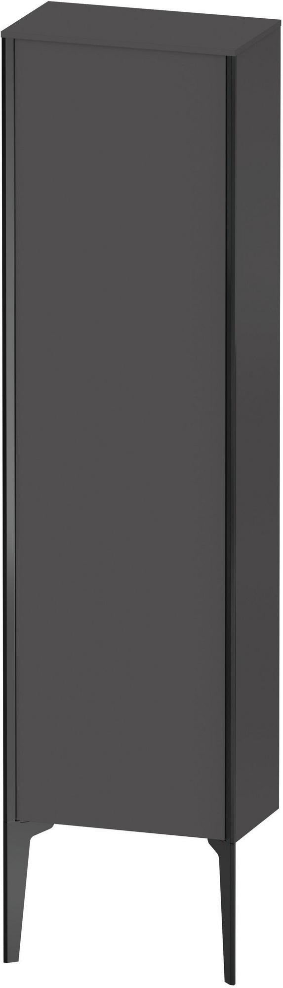 DU Halbhochschrank XViu 1330x400x240mm TA r.schwarz matt/graphit matt von Duravit