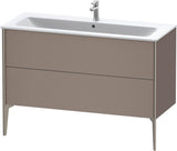 DURAVIT XViu Waschtischunterbau bodenstehend 1210 mm, 2 Auszüge, champagner matt/weiß matt