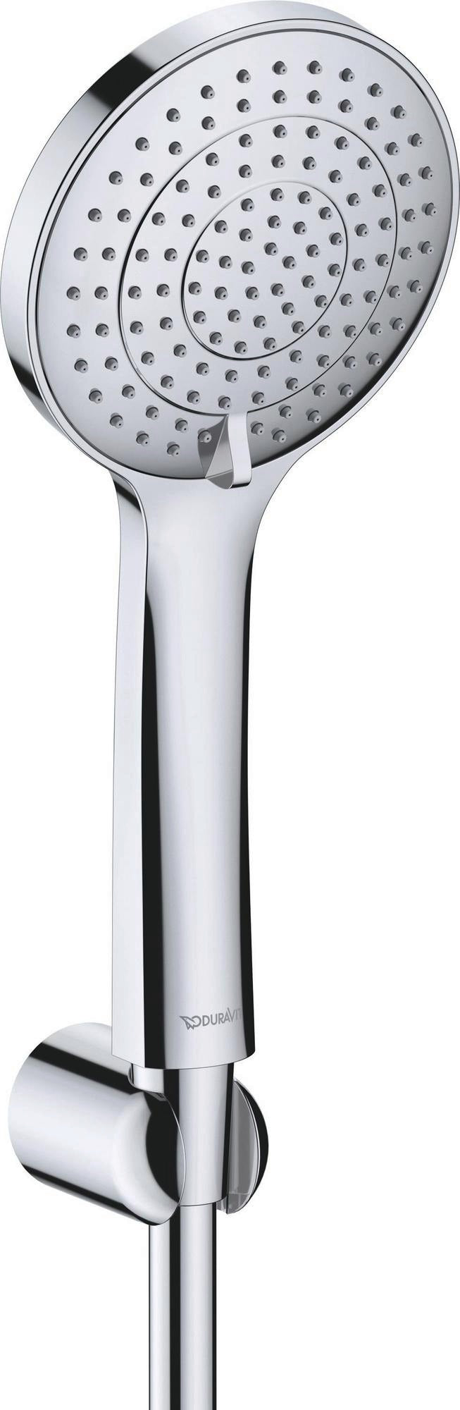 Duravit Brausehalterset Minus Flow in Chrom – Softrain, Rain & IntenseRain Strahlarten