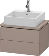 Duravit L-Cube Konsolenwaschtischunterbau 620 mm betongrau matt mit 2 Schubkästen und Tip-On-Technik
