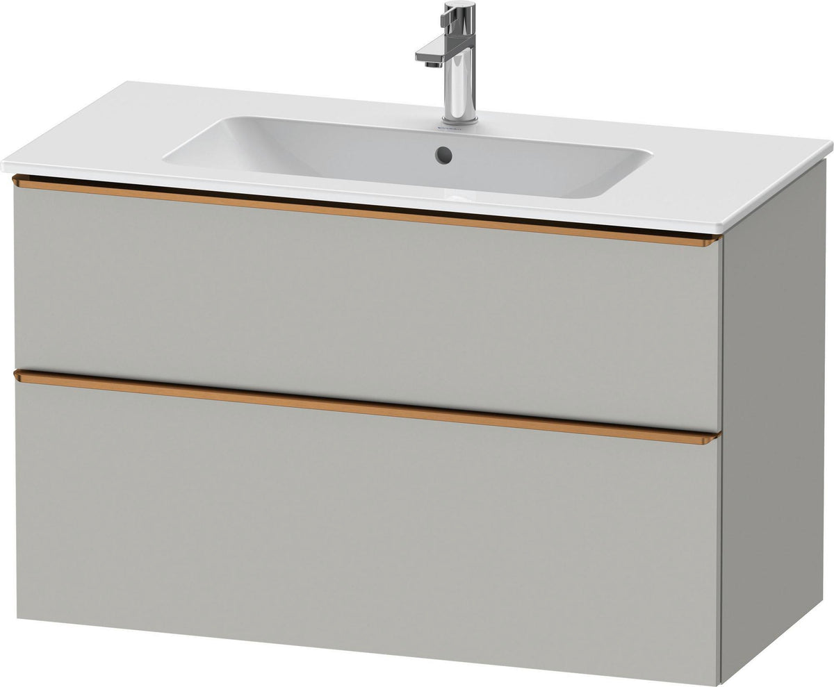 DURAVIT D-Neo Waschtischunterbau 1010 mm Eiche Schwarz mit Bronze Griff