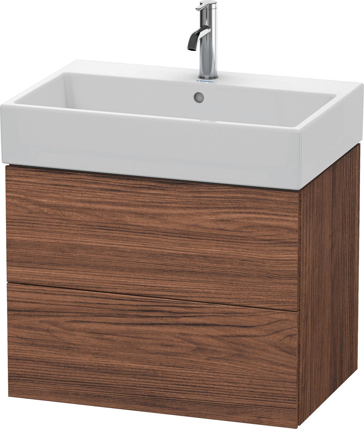 Duravit L-Cube Waschtischunterbau 684 mm, 2 Schubkästen, Weiß Matt, Wandmontage