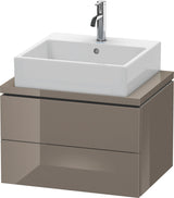 Duravit L-Cube Konsolenwaschtischunterbau 620 mm betongrau matt mit 2 Schubkästen und Tip-On-Technik