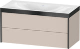DURAVIT XViu c-bonded Waschtischunterbauset 1000 mm mit 2 Schubkästen, Push-Open und Soft-Close