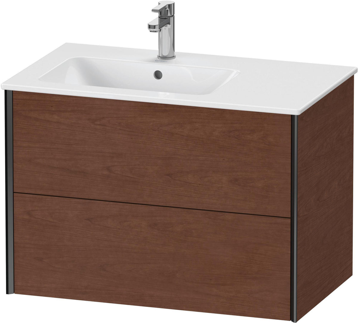 Duravit XViu Waschtischunterbau 810 mm wandhängend mit 2 Schubkästen, weiß matt, für Waschtisch links