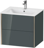 dolomiti grey hochglanz / Mitteldichte Faserplatte (MDF) / 2Schubk.,champ.matt/dolom.grey