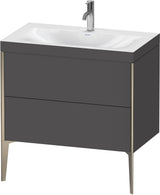 DURAVIT XViu c-bonded Waschtischset 800 mm bodenstehend mit 2 Auszügen und Tip-on Technik