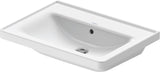 Duravit D-Neo Wandwaschtisch 650 mm weiß mit Überlauf und WonderGliss