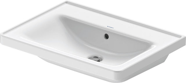 Duravit D-Neo Wandwaschtisch 650 mm weiß mit Überlauf und WonderGliss