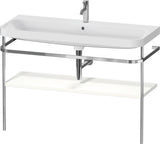 Duravit Happy D.2 c-shaped Waschtischset 1175 mm mit Metallkonsole und Waschschüssel