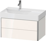 Duravit XSquare Waschtischunterbau 784 mm wandhängend, 2 Schubkästen, weiß matt, mit Tip-On-Technik