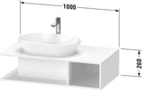 Duravit D-Neo Waschtischunterbau Eiche Terra 800 mm wandhängend mit offenem Fach rechts