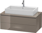flannel grey hochglanz / Mitteldichte Faserplatte (MDF) / 2 Schubkästen