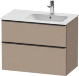 DURAVIT D-Neo Waschtischunterbau 810 mm Weiß Matt mit Bronze Griff und Soft-Close