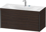 DURAVIT XViu c-bonded Waschtischunterset 1000 mm, 2 Schubkästen, Nussbaum Dunkel, Wandhängend
