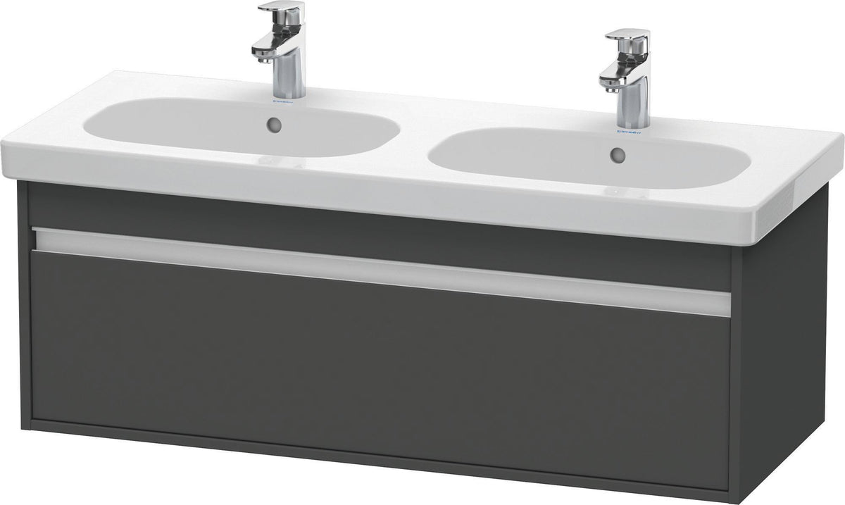 Duravit Ketho Waschtischunterbau wandhängend 1150 mm basalt matt mit 1 Auszug