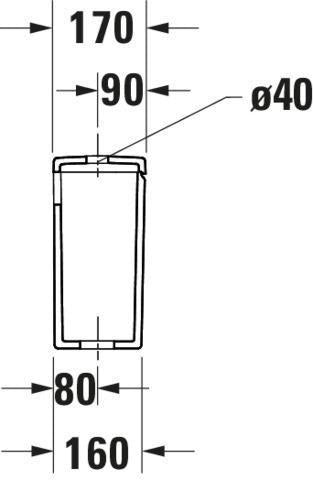Duravit No.1 Spülkasten Weiß 390x170mm Dual Flush Anschluss unten links