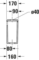 Duravit No.1 Spülkasten Weiß 390x170mm Dual Flush Anschluss unten links