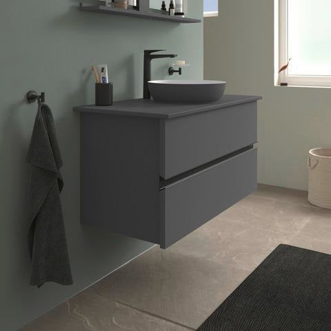 DURAVIT Sivida Spiegel Ablage 1000 mm Chrom/Nussbaum Matt – Badablage mit Befestigungsmaterial