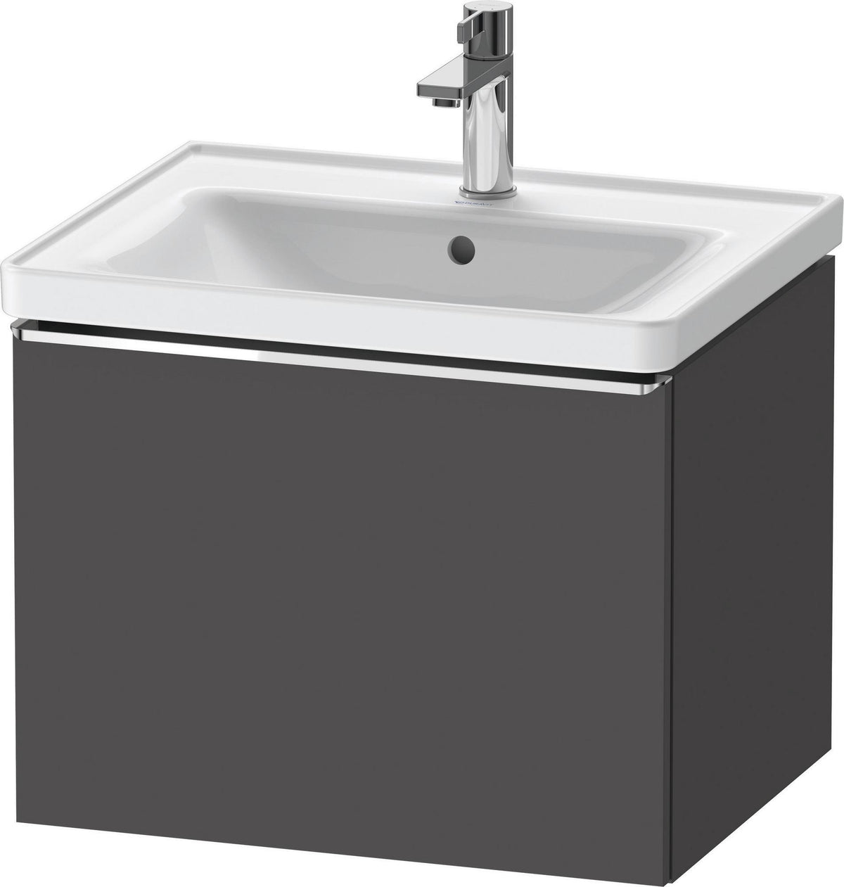 DURAVIT D-Neo Waschtischunterbau 584 mm betongrau matt mit 1 Auszug und Soft-Close