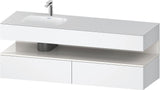 DURAVIT Qatego Studio F. A. Porsche Einbauwaschtisch mit Konsolenwaschtischunterbau 1600 mm Weiß Matt