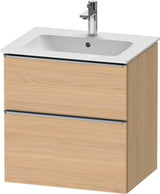 DURAVIT D-Neo Waschtischunterbau 610 mm Eiche Schwarz mit Bronze Griff – wandhängend