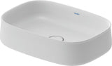 DURAVIT Zencha Aufsatzbecken 550 mm – Weiß, ohne Hahnloch & Überlauf, DuraCeram