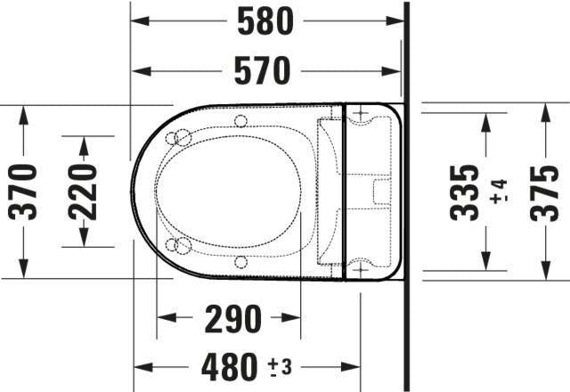 DURAVIT SensoWash D-Neo Kompakt Dusch-WC, weiß, 378x575x405mm, wandhängend, ohne Spülrand