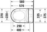 DURAVIT SensoWash D-Neo Kompakt Dusch-WC, weiß, 378x575x405mm, wandhängend, ohne Spülrand