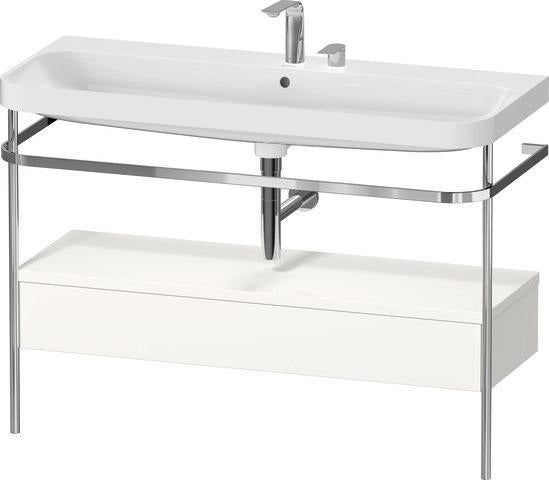 Duravit Waschtischset Happy D.2 Plus 1175x490mm Taupe Supermatt Ein Hahnloch