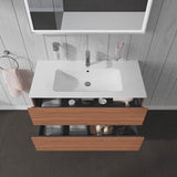 Duravit L-Cube Waschtischunterbau 1020 mm taupe matt – wandhängend, 2 Schubkästen, Tip-On