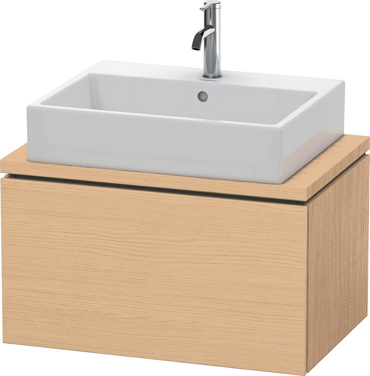 DURAVIT L-Cube Konsolenwaschtischunterbau 720 mm betongrau matt mit Tip-on-Auszug