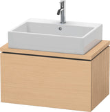 DURAVIT L-Cube Konsolenwaschtischunterbau 720 mm betongrau matt mit Tip-on-Auszug