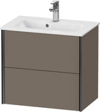 flannel grey seidenmatt / Mitteldichte Faserplatte (MDF) / 2Schubk.,schwarz matt/flan.grey