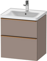 Duravit D-Neo Waschtischunterbau 584 mm betongrau matt mit Auszug und Schubkasten