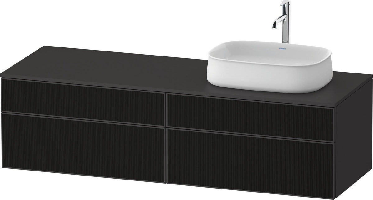 Duravit Zencha Konsolenwaschtischunterbau 1600 mm Eiche Anthrazit mit 2 Auszügen