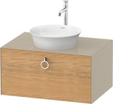 DURAVIT White Tulip Waschtischunterbau 800 mm wandhängend, 1 Auszug, Nussbaum/Taupe Hochglanz