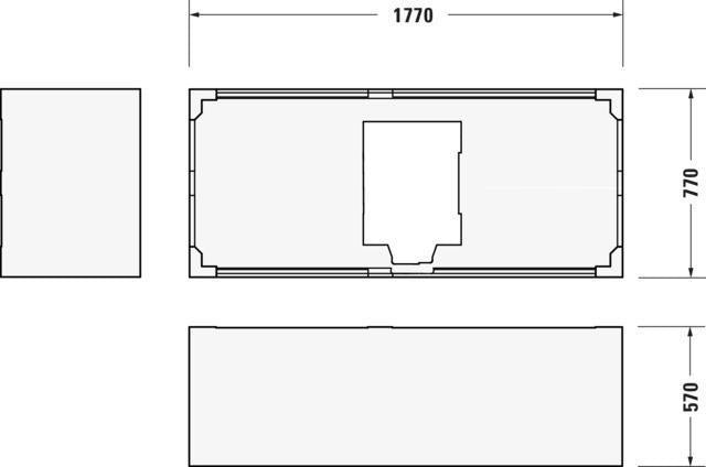 Duravit DuraStyle 2 Rechteck-Badewanne 1800x800mm weiß mit 2 Rückenschrägen