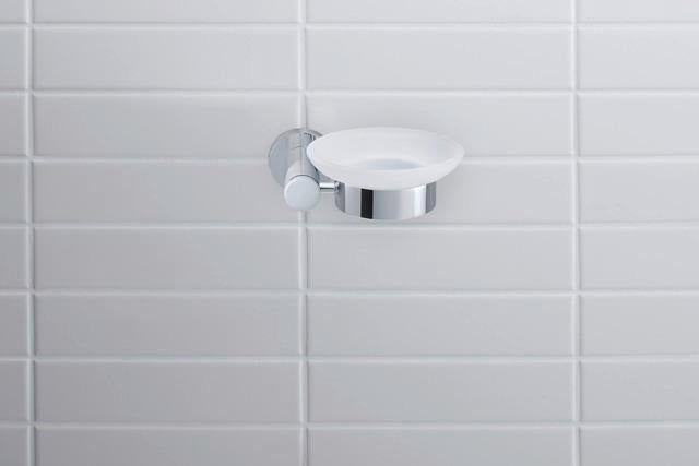 Duravit D-Code Seifenschale links Chrom – Wandmontage mit Befestigungsmaterial